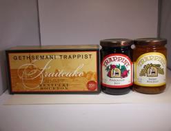 20 oz Kentucky Bourbon Fruitcake plus Sherry Wine Jelly & Pomegranate Jelly
