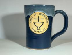 Heritage Blue Abbey Mug with Grey White Top